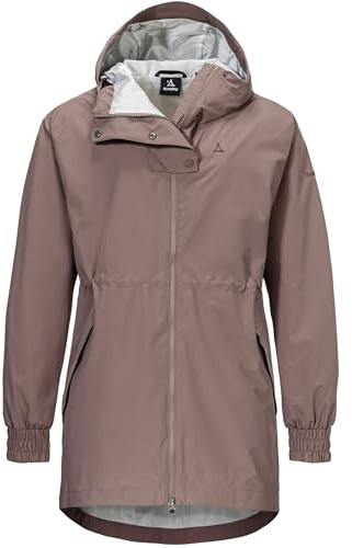 Schöffel Damen Parka Style Bohorok WMS, wasserdichter Regenparka aus recyceltem Material, atmungsaktive Allwetterjacke mit Oversize-Passform