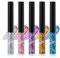 Set di mascara glitterati in 5 colori, impermeabile, volumizzante e allungante, anti-sbavature, rosa, oro, viola, blu, grigio, per feste, palcoscenici e vacanze, formula senza grumi
