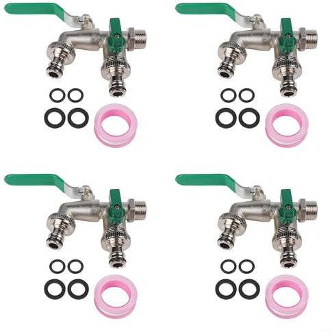 QOXEZY Robinet à double bec fiable avec double sortie pour une utilisation efficace dans le jardin et les applications intérieures (4)