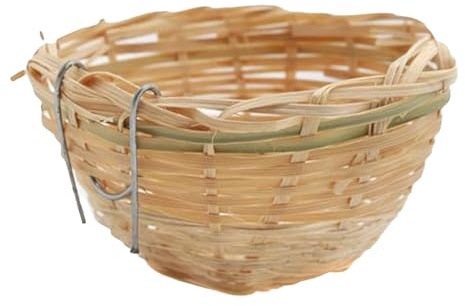 Nid d'oiseau sur cage, nid d'oiseaux naturel tissé à la main pour dormir, pondre et se reproduire, accessoires pour animaux de compagnie pour arbre, volière, jardin extérieur, terrasse, pelouse ou