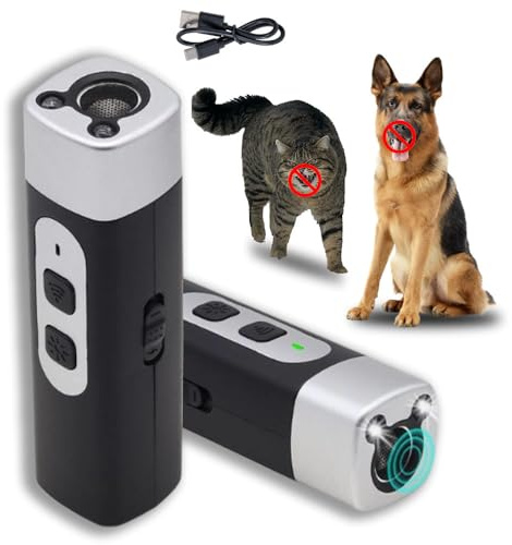 PASLFC Antibell Ultraschall Gerät Hunde, Hundeabwehr Ultraschall, Anti Bell Gerät Hunde, Dreigang-Frequenzumwandlung, Anti Bell Ultraschall, Ultraschall Hundegebell, Antibell für Hunde (Schwarz)