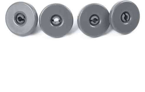 Yuanpgky Lot de 4 roues de panier inférieur de lave-vaisselle compatibles avec Zanussi For Favorit, Progress et pour Quelle Series – Gris foncé