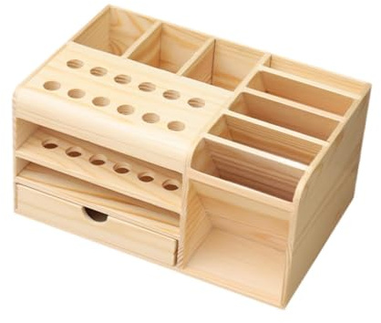 siduytin Support de Rangement pour Tournevis, réparation de tablettes téléphone Portable en Bois avec Petits Trous