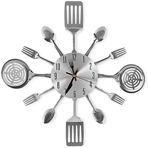 Pomoflexi Large Kitchen Wall Clocks with Spoons and Forks, Decor and Gifts,Wall Clock Tableware Wall Clock