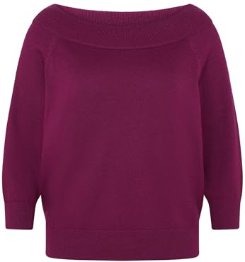 zero Damen Strickpullover mit Carmenausschnitt