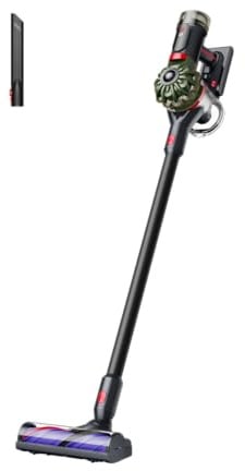 Dyson V8 Cyclone Handstaubsauger, Schwarz und Grün, 60 Minuten Laufzeit | 150 AW Konstante Saugkraft, Entwirrt Tierhaare Mit Motorbar-Bürste, Fugendüse Für Enge Zwischenräume, Kabellose Nutzung