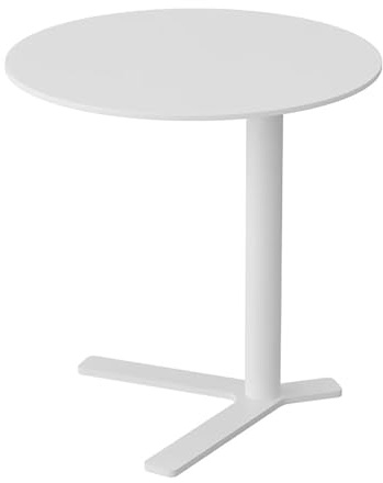 CVHfhjTG Beistelltisch, Y-förmiges Gestell, runder Beistelltisch aus Metall for Wohn- und Schlafzimmer, platzsparendes Design(19.7″dx19.7″h,White)