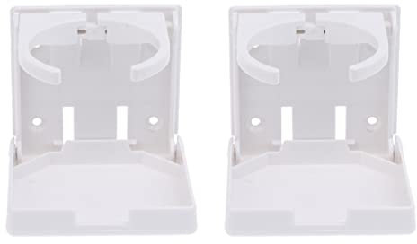 Sharplace 2pcs Porte-gobelets Bateau Sport Accessoire Nylon Durable Support Pliable Blanc