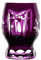 CRISTALICA Wodkaglas Schnapsglas Stamper Likör geschliffen Violett Kristallglas 45 ml