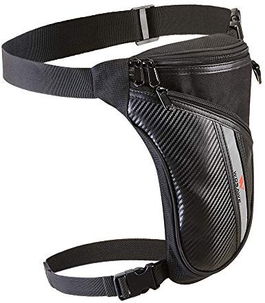WOSAWE Beintasche Motorrad Herren, Wasserdicht Verstellbare Oberschenkel Pack für Lässig, Reise, Motorrad, Wandern, Camping, Laufen