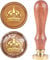 craspire Wachs-Siegel-Stempel, Siegelwachsstempel Kronenmuster Retro Holzstempel Wachssiegel 25 mm Abnehmbar Messingdichtung Holzgriff Für Umschläge Einladungen Hochzeit Verschönerung Flasche