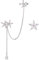 SLUYNZ 925 Sterling Silber CZ Manschetten Ohrringe Kette für Damen Blumen Ohrringe Tropfen Asymmetrische