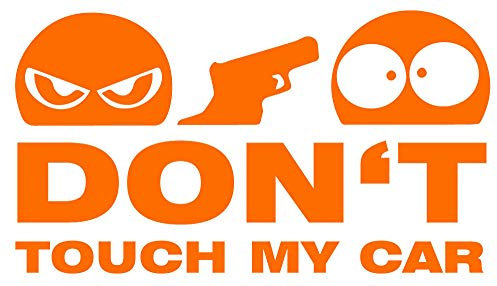 Don't Touch My Car Autoaufkleber orange Tuning JDM Sticker OEM