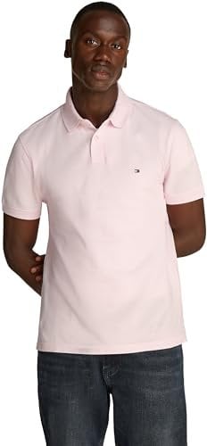 Tommy Hilfiger Herren Poloshirt Kurzarm 1985 Regular Fit, Rosa (Light Pink), L