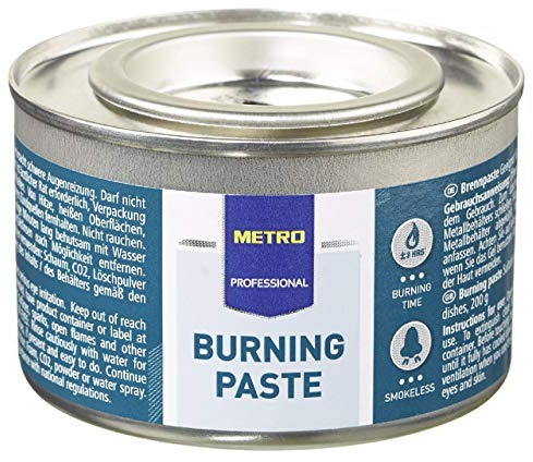 METRO Professional 72 Brennpaste je Dose 200 g ca. 3 Std. für Chafing Dish Speisewärmer Warmhaltebehälter Rechaud | Rauchfrei