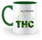 Blutgruppe THC Cannabis Weed Kiffer - Zweifarbige Tasse -330ml-Irish Green