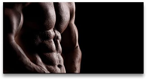 Paul Sinus Leinwandbild 120x60cm Sexy Männerkörper Bodybuilder Sixpack Muskeln Kraftvoll