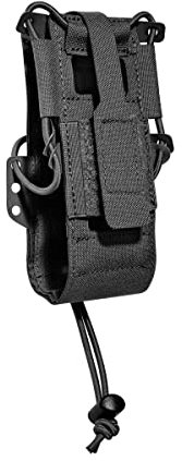 Tasmanian Tiger TT Digi Radio Pouch L Funkgeräte-Tasche, Flache, Molle-kompatible Tasche für Digitale Funkgeräte, Schwarz