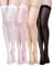Geyoga 4 Paar Glänzende Halterlose Strümpfe Transparente Seidenstrümpfe Übekniestrümpfe für Damen Cosplay Kostüm Party Zubehör