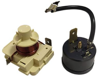 NUHFUFA Repuesto original QD110H QL2-6.0 Arrancador de refrigerador+protector redondo, compresor resistente protector de arranque para varios tipos de accesorios de refrigerador/congelador