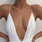 Jovono Boho-Strass-Körperkette, mehrlagig, Kristall-BH-Kette, Sommer, Strand, Bikini, Rave-Party, Bauch, Körperschmuck für Frauen und Mädchen (Gold)