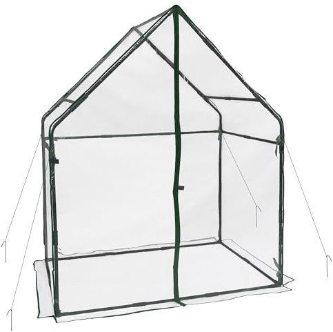 Gardzen Mini-Gewächshaus, robust, tragbar, transparentes Zelt, kleines Gewächshaus für Innen- und Außenbereich, Pflanzen, 91,9 cm (L) x 140 cm (B) x 66,2 cm (H)