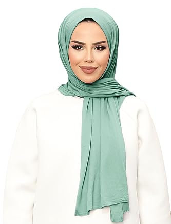 Ayenza Moda ¨ Hijab Turban aus Jersey, weich, dehnbar, langlebig, türkische Qualität, mintgrün, One size