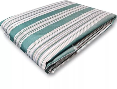 TENDA DA SOLE LIPARI CON ANELLI RESISTENTE ESTERNI BALCONE GIARDINO FANTASIA RIGATA (150x250 cm, Verde)