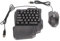 Mobile Phone Keyboard Mouse Converter Set, Kit RGB Gaming Keyboard Half Hand and Mouse Combo Portable, Wired Wireless Connection, Compatible with Mobile Games