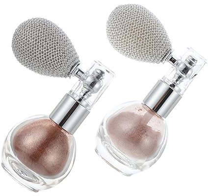 FRCOLOR 4pièces Spray Illuminateur Pailleté Pour Visage Et Corps Flacon De Maquillage Pratique Avec Poudres Éclatantes Nude Ajoutez De Éclat à Votre Look