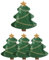 Christmas Tree Platter Plates - Pack of 30 - Green Christmas Tree Shaped Serving Plates - Perfect for Christmas Parties and Events