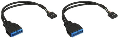 InLine Câble Adaptateur USB 2.0 Carte mère vers 3.0 Interne 0,15 m (Lot de 2)
