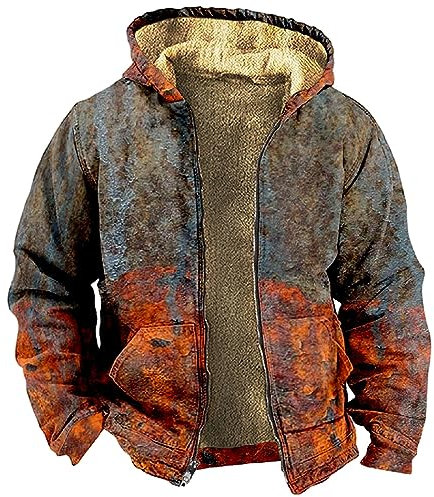 KONG JIMFAN Puffer Jacke Herren Leibwächter Jacke Lederjacke Herren Mäntel Und Jacken Herren Feldjacke Jacke Herren Winter Trägershirt Herren Strickjacke Herren Dünn Herren Steppjacken(Wine,L)