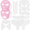32 Cuscinetti in Silicone per Viso Torace Collo Riutilizzabili Patch Antirughe per Fronte Maschera Facciale Pad per Lifting Facciale Cerotti Antirughe per Occhio Bocca (Trasparente)