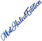 Most Hated Edition Auto Aufkleber Schriftzug freistehend im neuen Design Folien Sticker für Frontscheibe Heckscheibe oder Karosserie (Glitzer Blau)