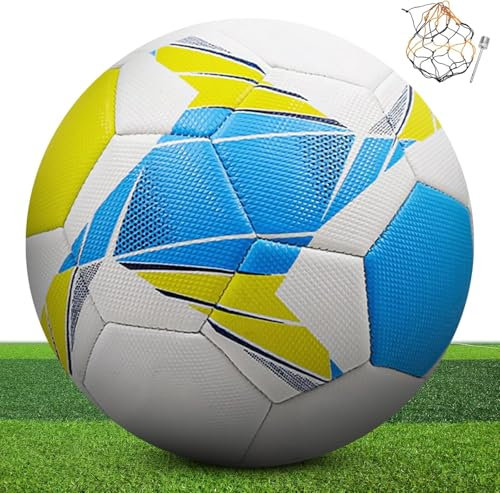 KWJEIULSOQ Fussball, lederball Kinder, Offizieller Training Fussball Grösse 4, fußbälle Kinder Unisex, Fussball Spielball Trainingsball, Professioneller fußball Größe 4 für Jugendliche und Erwachsene