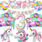 Betensh Einhorn Geburtstagsdeko 3 Jahre Mädchen, Einhorn Luftballon 3 Geburtstag Mädchen, Folienballon Geburtstag Einhorn,Einhorn Deko Kindergeburtstag für Einhorn Party