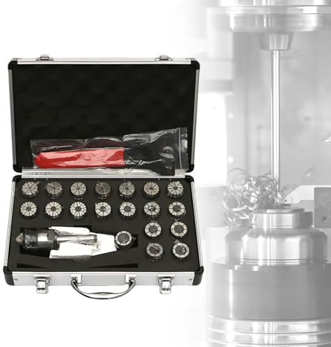 Konfiur Federzangenset, 21Tlg MK2 MT2 ER32 M10 Spannzange Chuck Satz mit Schachtel, 2-20mm Legierter Stahl Spannzangen Satz Spannfutter Präzise Spannzange für Fräsemaschine