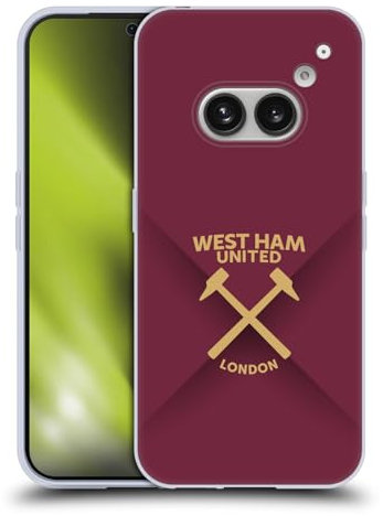 Head Case Designs Officially Licensed West Ham United FC Gradient Hammer Marque Kit Gel Case [Military Grade Protection] Compatible With Nothing Phone (2a)