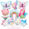 Feen Geburtstag Luftballon Deko für Mädchen - 11 Stück Schmetterling Geburtstag Dekoration mit Schmetterling Luftballon, Feen Folienballon, Blumenfeen Party Dekoration für Kindergeburtstag Babypart