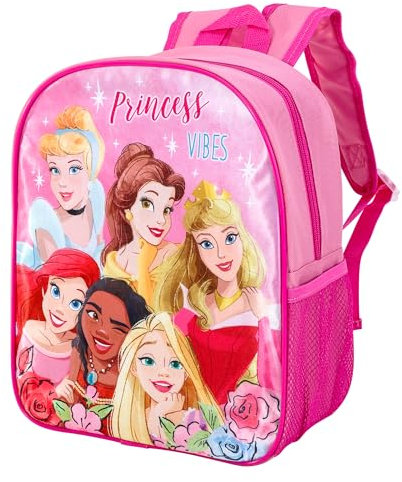 Disney Princess Rucksack für Kinder, Premium-Rucksack für Mädchen, mit verstellbaren Schultergurten, rose, 38