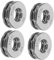 OUNONA 4 Stück Axialkugellager Elektromotor Drehkugellager Mechanisches Lager Axial-Nadellager Axiallager Drucklager Kugellager zum Drehen Miniatur-Axial-Metallkugellager Stahl Silver