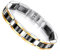 Kboutiques Schmuck Herren Damen Armband Edelstahl schwarzer Gallenstein I Rechteck Link Gliederarmband Armkette Armreif (Silber & Gold)