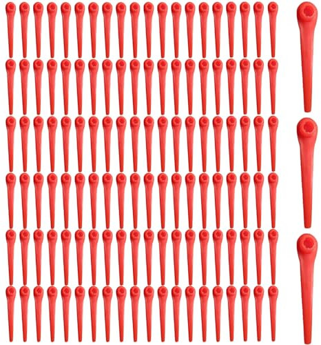 Chuancheng 120Pcs Replacement Plastic Grass Trimmer Blades for Flymo SimpliTrim FLY083-GA400 for Gardena 9823 9825 9820 9821 Strimmer