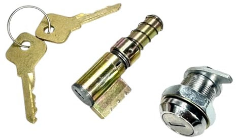 Schloss/Lenkerschloß (Sperrdorn Ø14mm) & Werkzeugkastenschloß im Set (4-teilig) 2 Schlösser, 2 Schlüssel passend für S51 (ab Baujahr 1987)