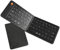 AMPLE Mini Foldable Bluetooth Keyboard - Wireless Keyboard with Holder Travel Portable Rechargeable Keypad for Android Windows iOS, Support 3 Devices (BLACK)