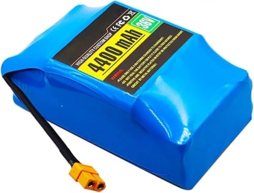 Caimcie Batería de Iones de Litio 10S2P de 36 V y 4,4 Ah, Recargable para Patinete eléctrico, aeropatín y Monociclo. XT60
