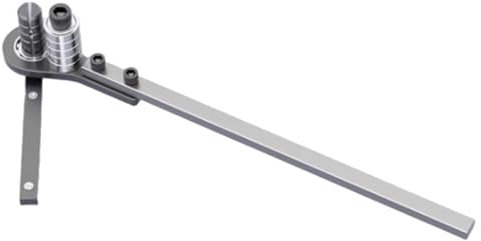 Rainorning 1-4mm Manual Flat Iron Bending Machine, Handheld 90° Steel/Copper Bar & Metal Round Wire Bender (2.5mm)