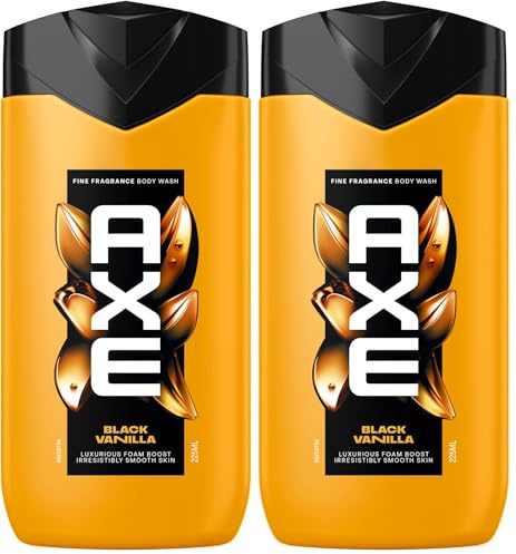 Axe Fine Fragrance Duschgel Black Vanilla für unwiderstehlich glatte Haut nach der Dusche mit einem spektakulären Duft 225 ml (Packung mit 2)