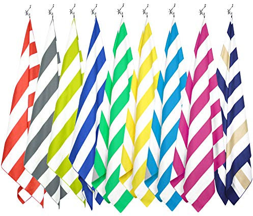 Your Choice Mikrofaser-Strandhandtuch-Set, sandfrei, schnelltrocknend, Strandtuch, Strandtücher für Erwachsene, Camping-Handtuch, Badetuch – Set mit 9 Stück – großes Strandtuch 152.4 x 76.2 cm